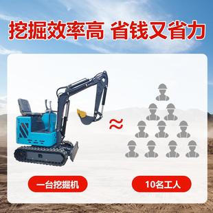 小型挖掘家挖土机挖沟农用769工果程室内小型微挖园多功用能家用
