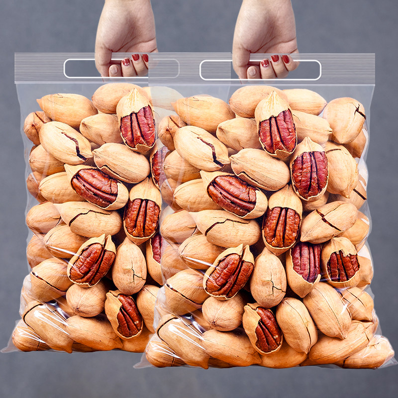 新货碧根果奶油味长寿果山核桃果仁炒货坚果年货零食官方旗舰店