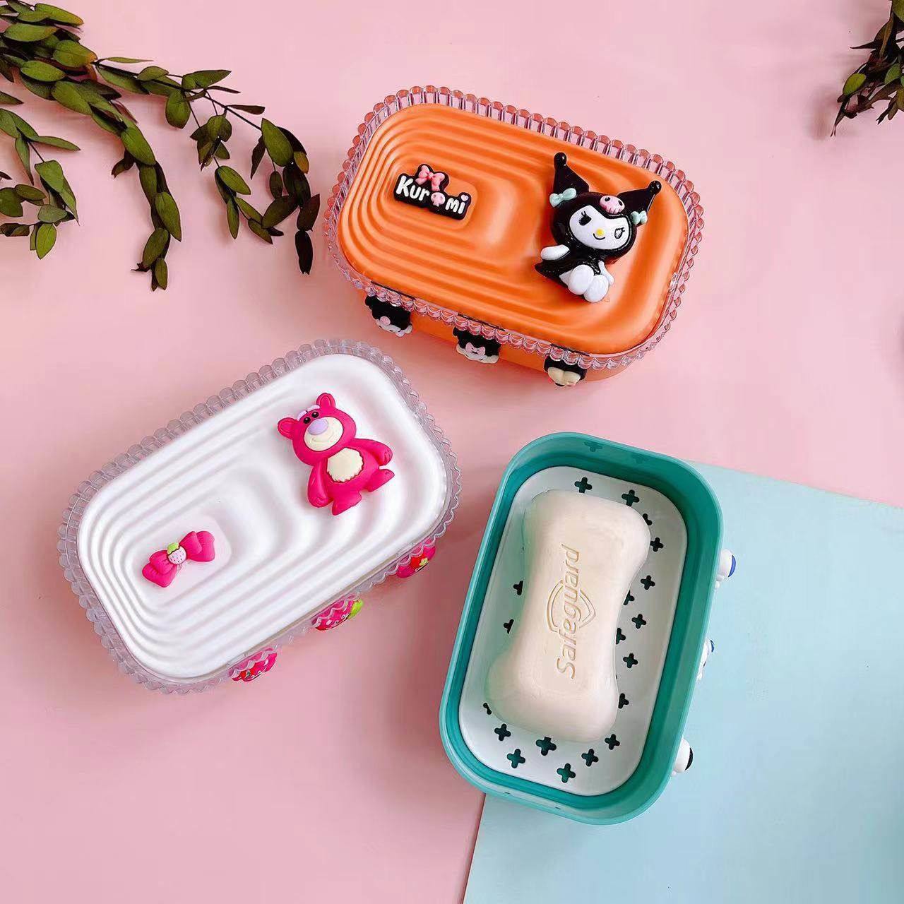 卡通可爱塑料大容量皂盒儿童旅行防水皂盒有盖便携学生香皂皂,收纳整理,路由器收纳盒/架,淘宝优惠券,粉丝福利购,淘宝优惠卷