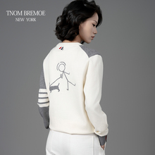 [TNOM BREMOE] TB男女同款AB面针织四杠套头拼接针织衫秋季毛衣