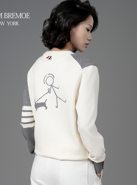 [TNONBREMOE]男女同款AB面针织套头拼接针织衫秋季毛衣