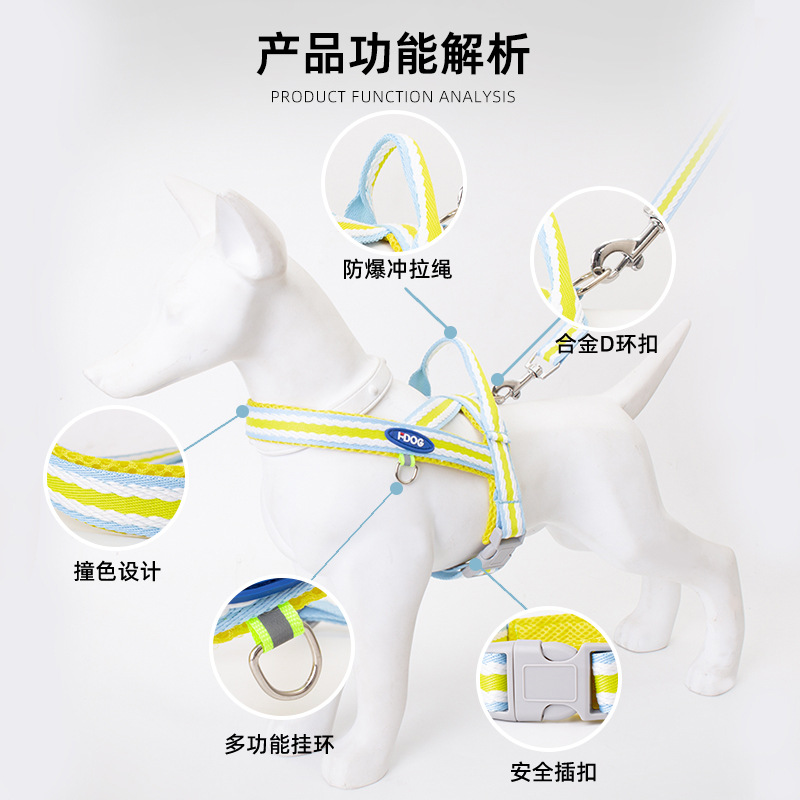 狗狗牵引绳马鞍式防爆冲宠物狗