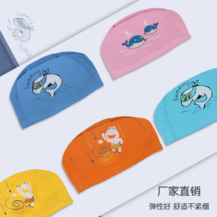 备 儿童泳帽PU防水游泳帽可爱卡通舒适男孩女孩婴儿沙滩温泉装