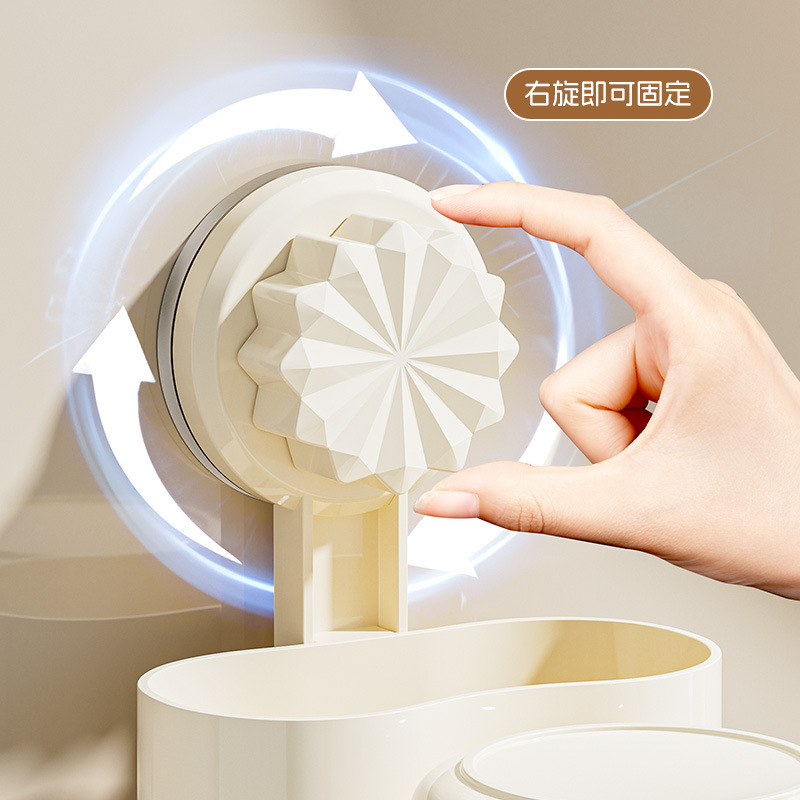 吸盘牙刷架免打孔牙刷漱口杯壁挂式家庭牙具刷牙杯子挂架置物架