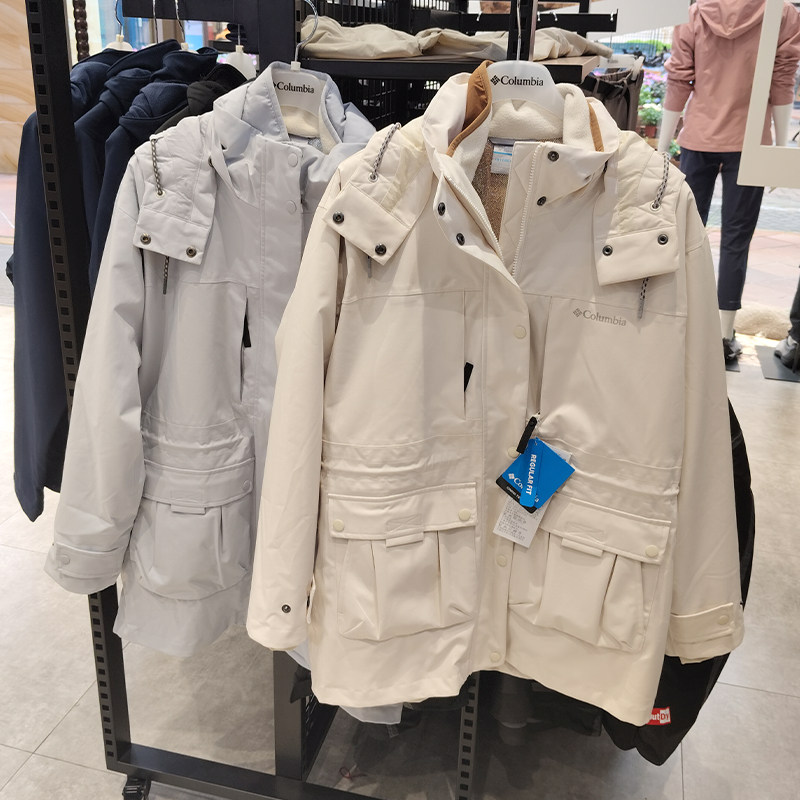 Columbia哥伦比亚24秋冬新款女士防水热能抓绒三合一冲锋衣XR4560