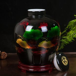 密封酿酒瓶酒壶 景德镇陶瓷白酒坛子家用泡酒缸10斤20斤30斤50斤装