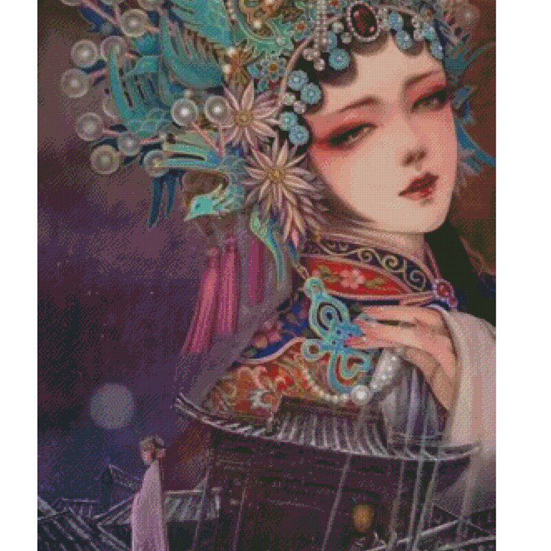 国风 赤伶 新款十字绣套件 客厅卧室 精准印花