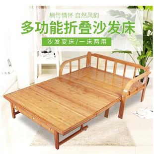 多功能叠沙床现代简约两用单人午发休床家用简易折床租出房折01叠