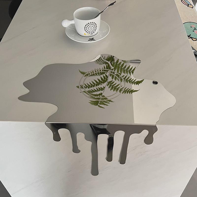 低调轻房奢不装锈钢流体水滴立体摆件样板客厅M7RE9648餐桌小吧台