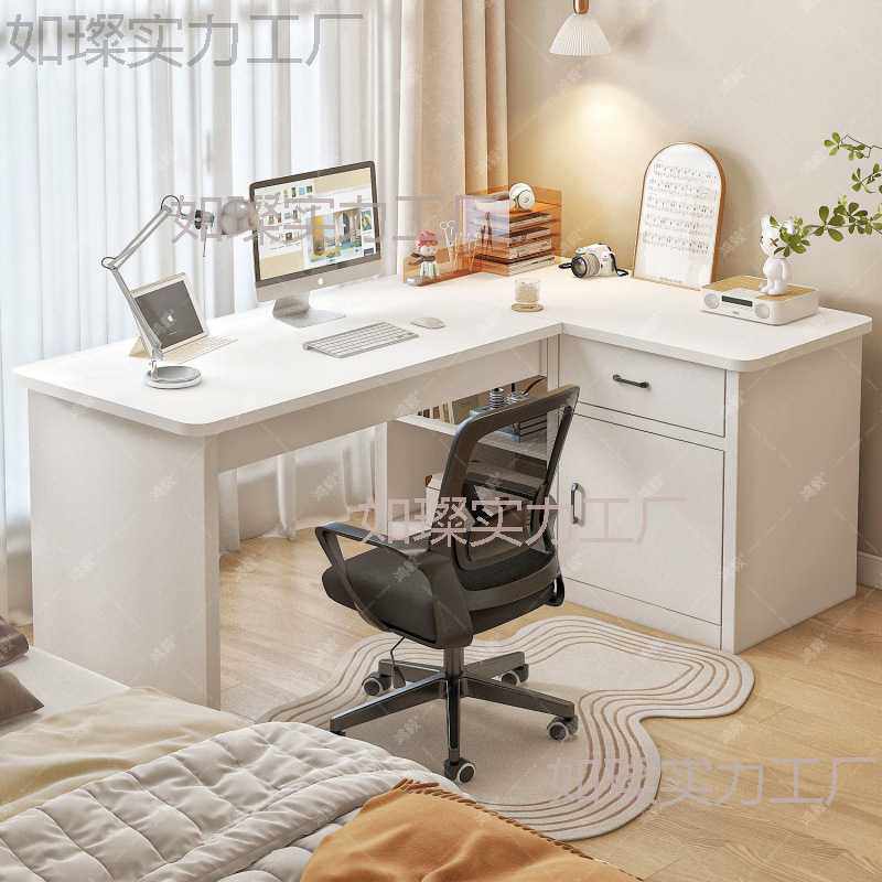 梳妆台现代简约斗柜卧室一体小户型收纳柜奶油风书桌电