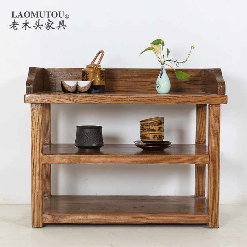 轻奢中式实木小餐边柜客厅沙发多功能角柜小户型餐厅置物架茶水柜