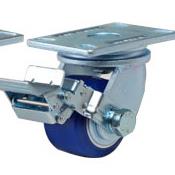 4寸PU 刹车 GF-100-BSF-MUD 安装高度145MM 偏心距37MM脚轮