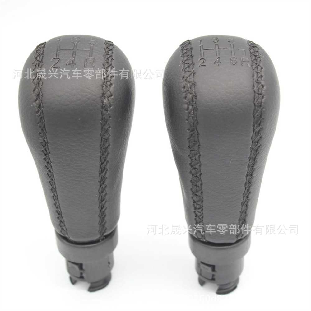 适用沃尔沃S60 S80 V70 II XC70II手缝真皮排挡杆手球换挡手柄5/6