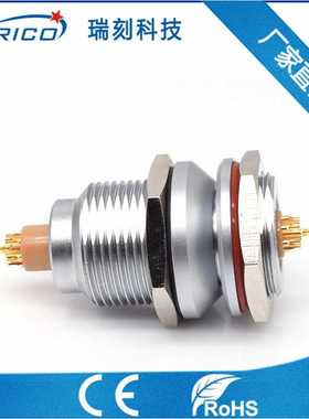 金属K系列FAG固定式插头7PIN 低频电压插拔自锁工业设备机器应用