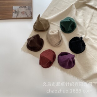 早秋冷帽韩味冬季毛线帽可爱儿童奶嘴瓜皮帽男童女童针织帽