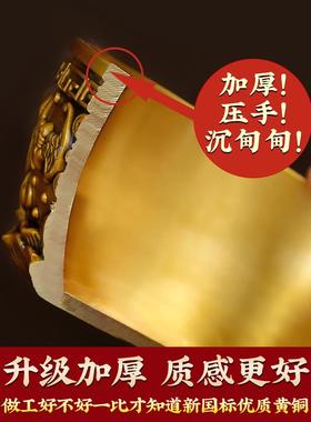 聚宝盆摆件招财聚财纯铜沈万三同款实心铜碗铜盆米缸店铺百福铜缸