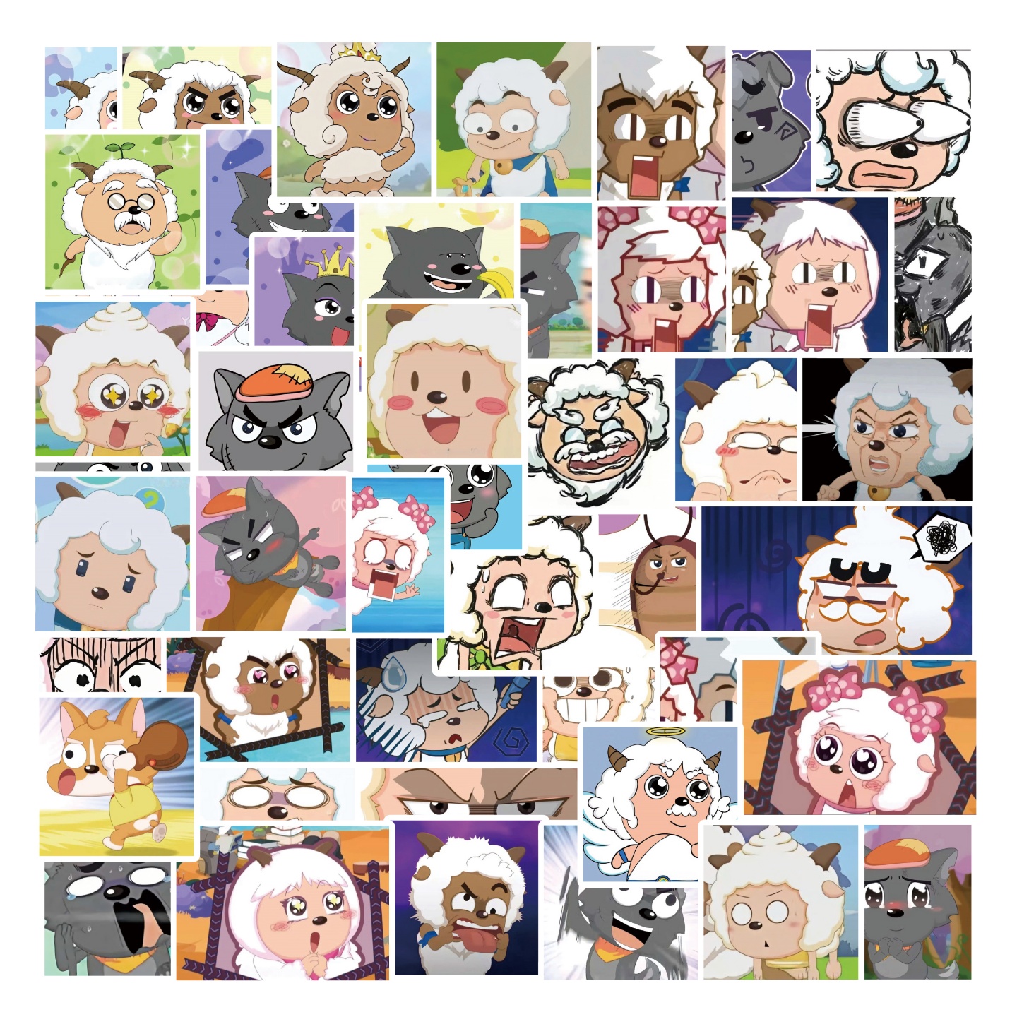 50张奇思妙想喜羊羊卡通贴纸