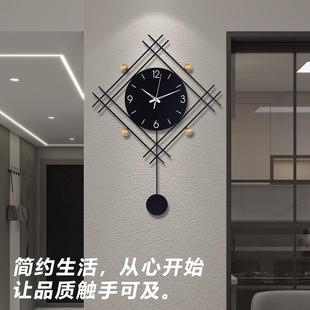 挂钟客厅个性 创意网红静音挂墙钟表 简约时钟时尚 轻奢大气家用时尚