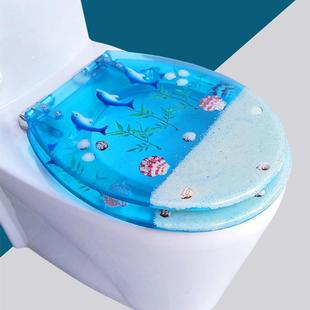 UVO型通用老式 树脂可爱马桶盖 家用抽水马桶圈加厚坐便器盖子配件