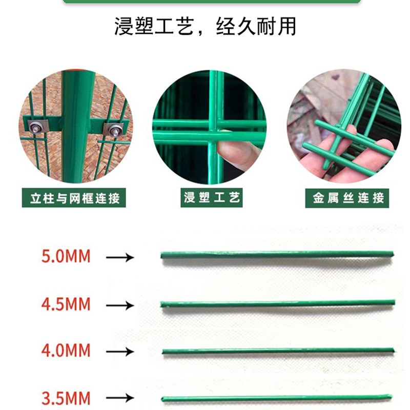 高速公路双边丝护栏网铁丝隔离网围栏围墙栅栏室外农场围栏防护网
