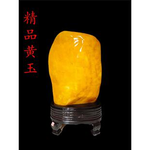 纯天然原石黄蜡石黄玉黄色石头观赏奇石客厅玄关办公室风水摆饰