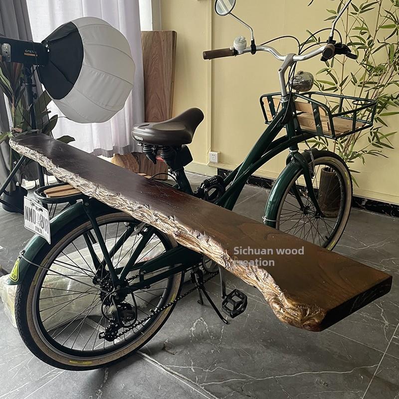 南美核桃不对称板实木壁挂条悬挂存储一字壁挂沉默风格实木支架