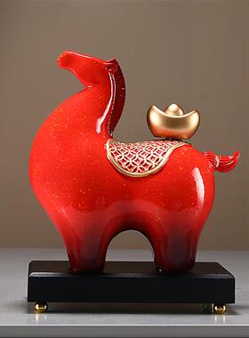 轻奢马上有钱摆件客厅玄关酒柜书房装饰品乔迁新居礼物送朋友闺蜜