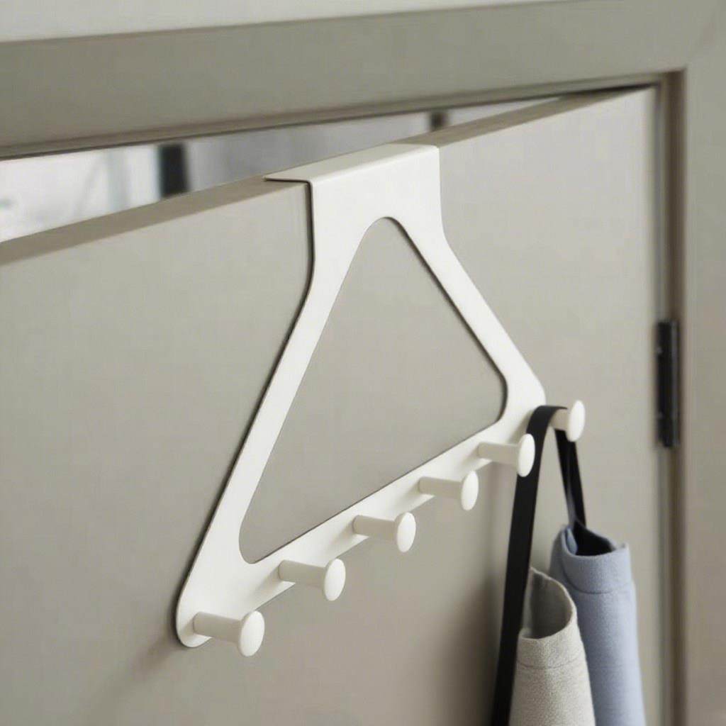 入户门后挂钩免打孔门后挂衣钩挂钥匙衣柜外侧面挂架直角挂衣架