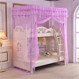 双层高低床 压脚蚊帐不打墙 子母床 上下铺儿童衣柜梯12米15