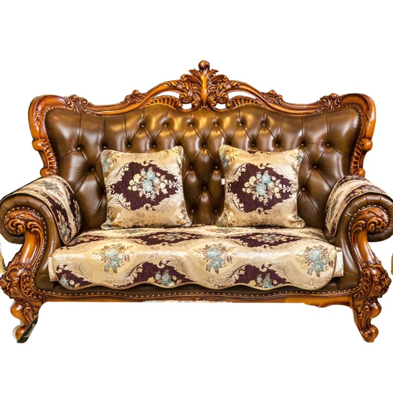 欧式沙发垫奢华防滑贵妃沙发坐垫布艺美式四季123组合三件套