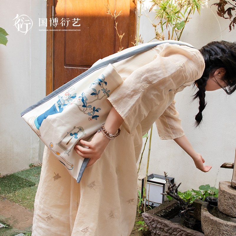 中国博物馆岁朝清供帆布包简约大气文艺女生帆布大容量单肩包