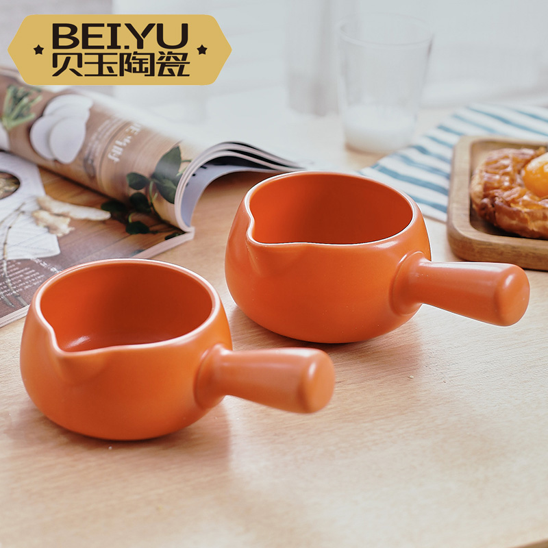 陶瓷小奶锅宝宝辅食小锅家用迷你小砂锅婴儿煮粥热奶泡面锅煮奶锅