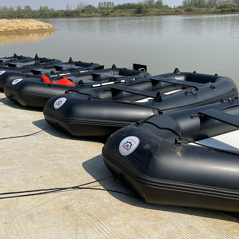 宝悦橡皮艇钓鱼船硬底加厚电动充气皮划艇可折叠户外气垫船