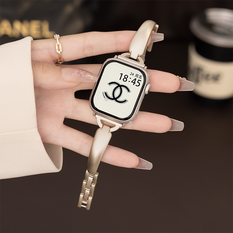 适用applewatch手表气质女款表带