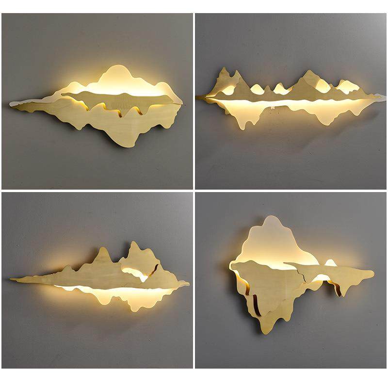 新中式壁灯客厅背景墙灯卧室书房床头灯禅意走廊过道现代简约创意