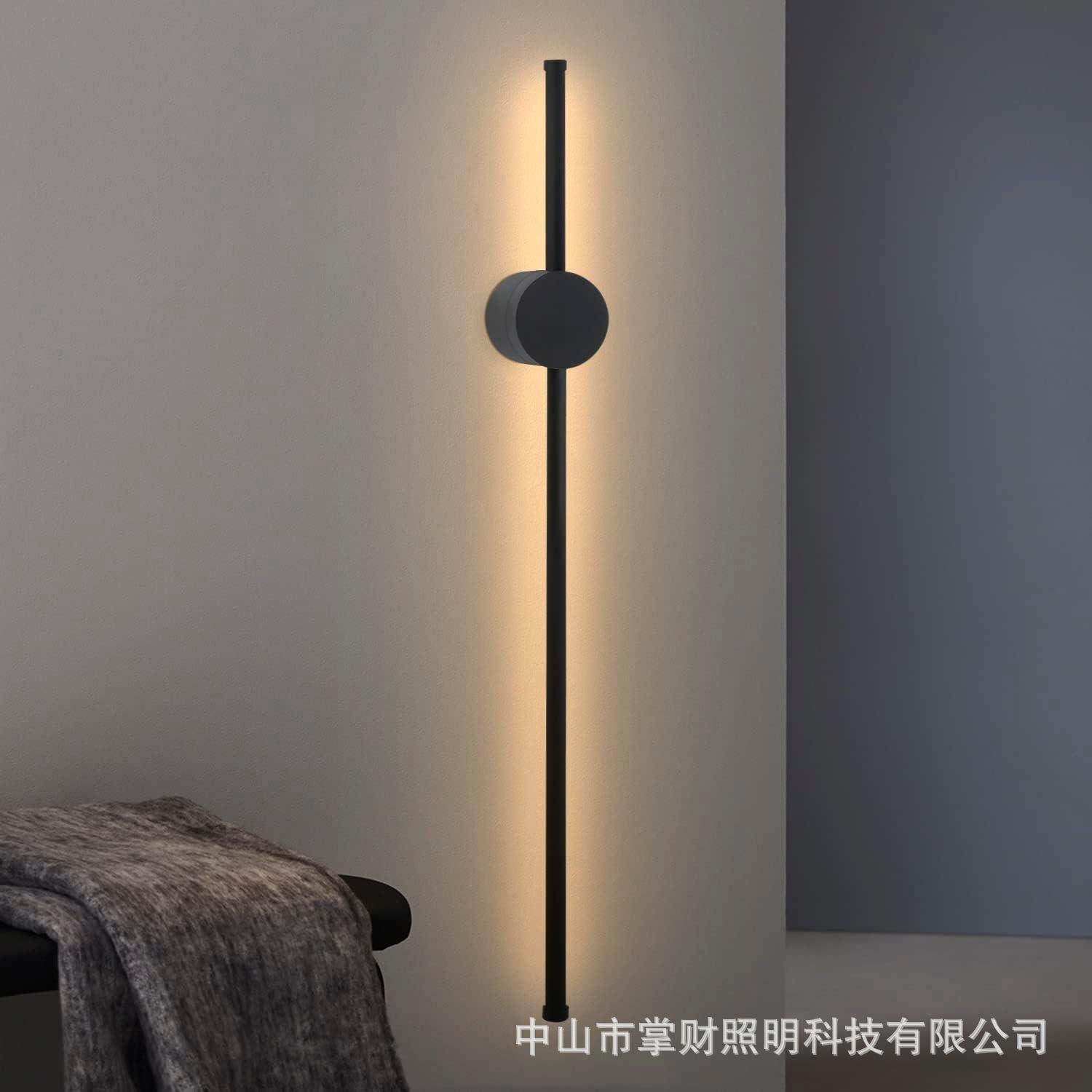 镜前灯旋转极简设计LED长条壁灯 北欧简约现代照画过道背景墙灯具