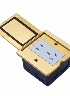 86地插黑色玫瑰金银色古铜色平B翻地板插座五孔家装家用酒店厨房