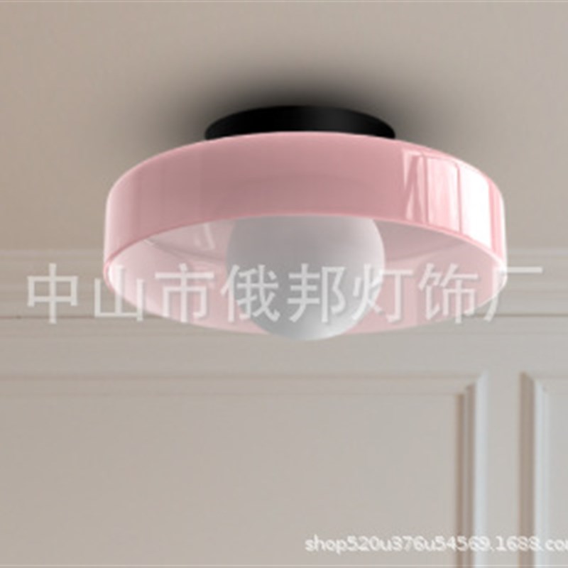 法式复古玻璃吸顶灯日o式入户玄关灯衣帽间中古走廊过道阳台吸顶