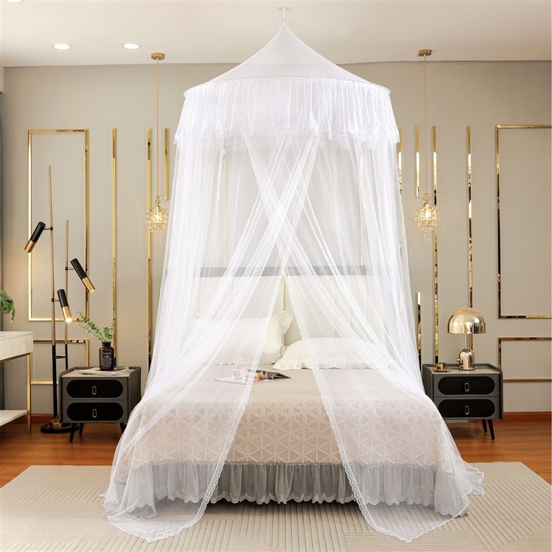 吊顶圆顶蚊帐家H用落地免安装