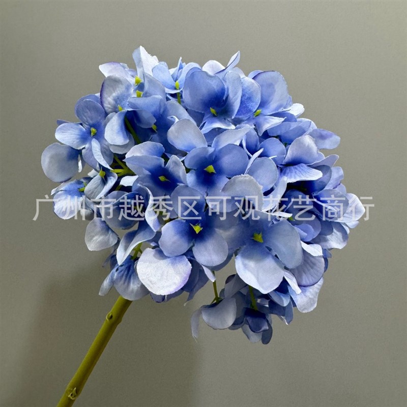 中式秋色洋绣球单枝干花渐变v绣球古典花色单头短枝绣球花婚庆装