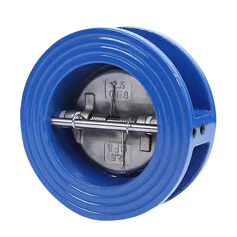 铸铁蝶形a止回阀 DH77X-16Q 蝶式双瓣对夹式单向阀逆止阀