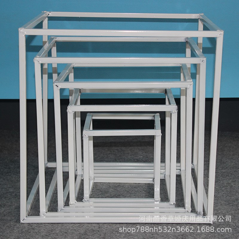 婚庆道具铁艺方框l几何路引森系婚礼花摆件迎宾区装饰婚庆几何路