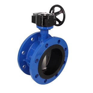 法兰蝶阀D341XP 球墨M铸铁软密封水利双向蝶阀 16Q涡轮法兰对夹式