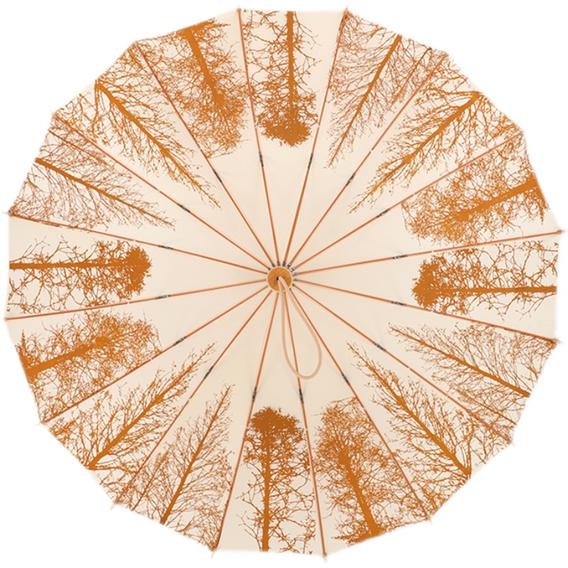 国风文艺复古女木柄直杆雨伞晴雨伞两用防晒太阳伞男礼品定制LOGO