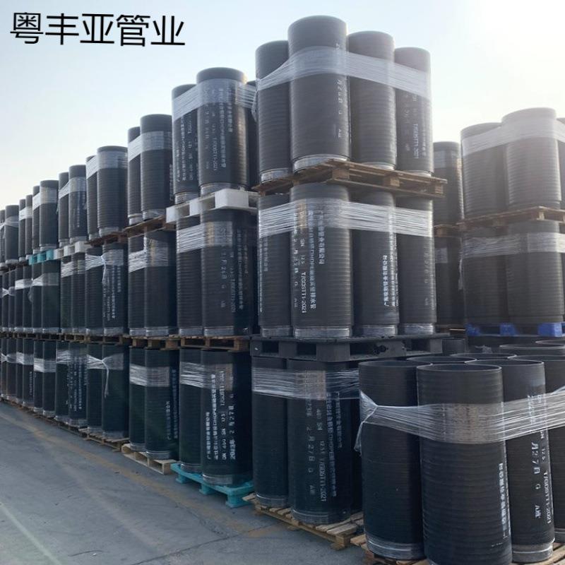 厂供HDPE顶拉管pe顶管置换管PE密封柔性自锁接头缠绕实壁排水管