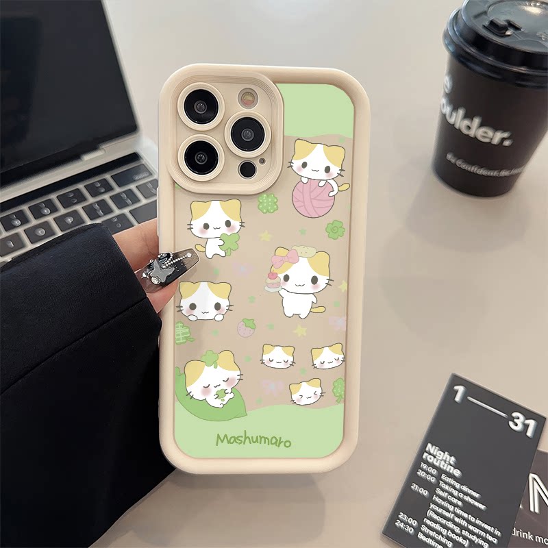 苹果17手机壳软16plus适用iPhone1413糖果1512ProMax 四叶草棉花糖猫OPPOA58卡通红米K80Ultra可爱iQOOneo10