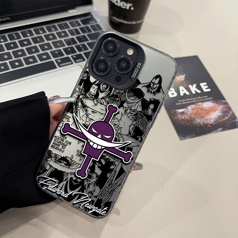 红米Note15适用14ProMax白胡子海贼王iPhone17高级感荣耀POWER2彩银苹果16手机壳硬华为畅享90Plus卡通iQOOz9