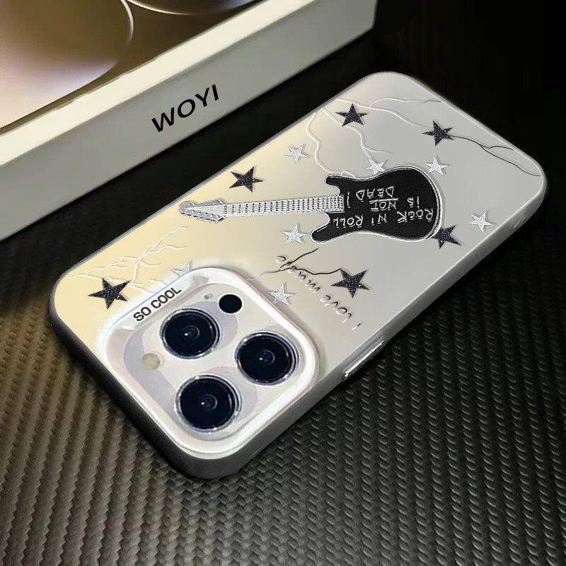 华为p80pro适用12硬iPhone16手机壳苹果14个性闪电吉他13promax彩银小米15Ultra高级感荣耀MAGIC7创意VIVOs30