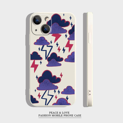 荣耀MAGIC7pro潮酷x100a苹果1716e闪电乌云华为NOVA14手机壳15plus适用iPhone13个性12ProMax软真我NEO7TURBO