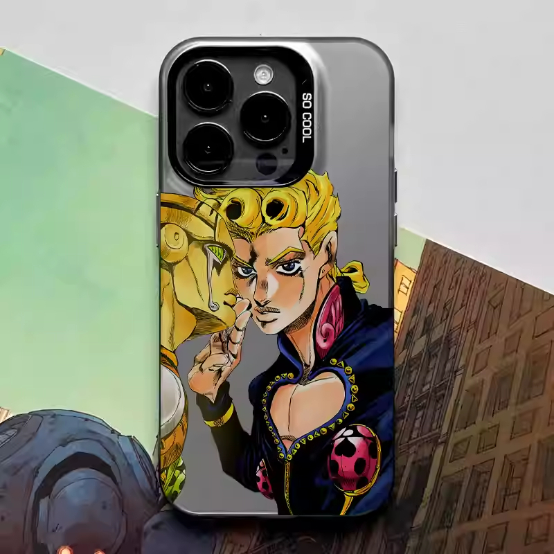 适用iPhone13华为PURA80至尊14ProMax卡通彩银JOJO乔鲁诺拼贴苹果12小米15SPRO潮牌真我GT7PRO手机壳硬16PLUS